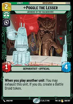 Poggle the Lesser, Archduke of the Stalgasin Hive - Twilight of the Republic (Rare) [TWI-080]