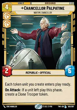 Chancellor Palpatine, Wartime Chancellor - Twilight of the Republic (Legendary) [TWI-203]