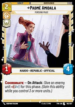 Padmé Amidala, Pursuing Peace - Twilight of the Republic (Uncommon) [TWI-192]
