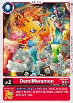 DemiMeramon (BT18-001) - Special Booster Ver 2.0 (Uncommon) [SB2.0-001]