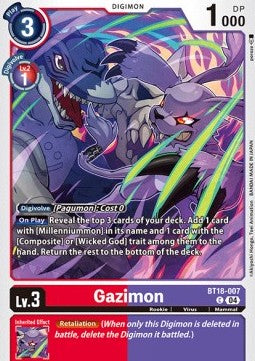 Gazimon (BT18-007) - Special Booster Ver 2.0 (Common) [SB2.0-007]