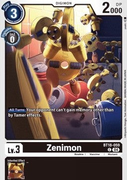 Zenimon (BT18-059) - Special Booster Ver 2.0 (Common) [SB2.0-059]