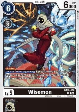 Wisemon (BT18-068) - Special Booster Ver 2.0 (Common) [SB2.0-068]