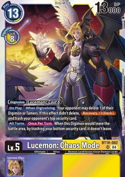 Lucemon: Chaos Mode (BT18-082) (V.1) - Special Booster Ver 2.0 (Super Rare) [SB2.0-082]