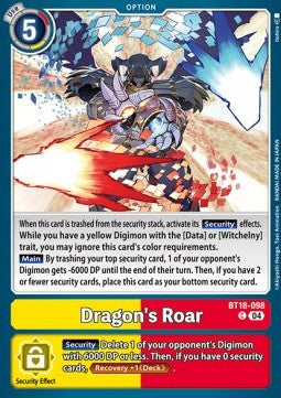 Dragon's Roar (BT18-098) - Special Booster Ver 2.0 (Common) [SB2.0-098]