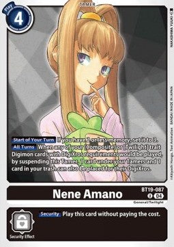 Nene Amano (BT19-087) (V.1) - Special Booster Ver 2.0 (Uncommon) [SB2.0-BT19-087]