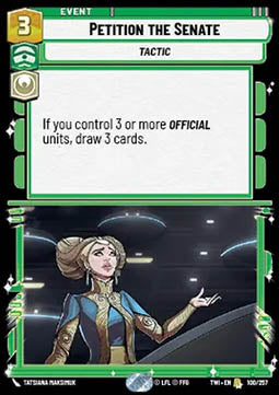 Petition the Senate - Twilight of the Republic (Rare) [TWI-100]