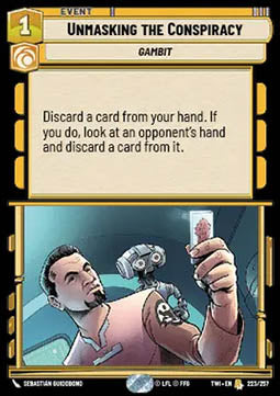 Unmasking the Conspiracy - Twilight of the Republic (Rare) [TWI-223]