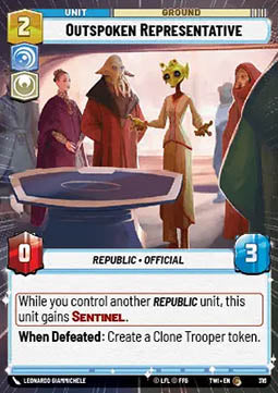 Outspoken Representative - Twilight of the Republic: Extras (Common) [XTWI-316]