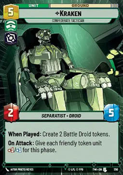 Kraken, Confederate Tactician - Twilight of the Republic: Extras (Uncommon) [XTWI-356]