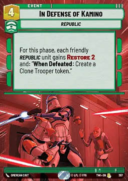 In Defense of Kamino - Twilight of the Republic: Extras (Rare) [XTWI-397]