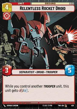 Relentless Rocket Droid - Twilight of the Republic: Extras (Common) [XTWI-430]
