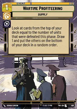 Wartime Profiteering - Twilight of the Republic: Extras (Uncommon) [XTWI-453]