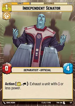 Independent Senator - Twilight of the Republic: Extras (Uncommon) [XTWI-471]