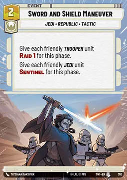Sword and Shield Maneuver - Twilight of the Republic: Extras (Uncommon) [XTWI-510]