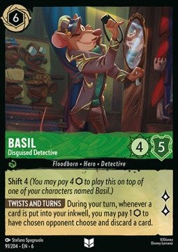 Basil - Disguised Detective (V.1) - Azurite Sea (Uncommon) [6AZS-91]