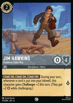 Jim Hawkins - Stubborn Cabin Boy - Azurite Sea (Common) [6AZS-173]