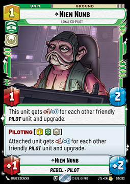 Nien Nunb, Loyal Co-Pilot - Jump to Lightspeed (Rare) [JTL-093]