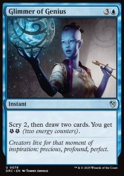 Glimmer of Genius - Commander: Aetherdrift (Uncommon) [DRC-78]