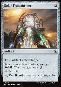 Solar Transformer - Commander: Aetherdrift (Uncommon) [DRC-137]