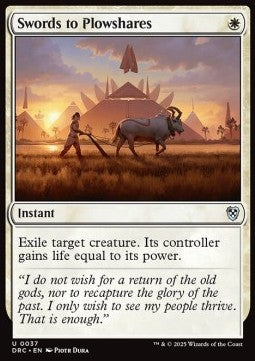 Swords to Plowshares - Commander: Aetherdrift (Uncommon) [DRC-37]