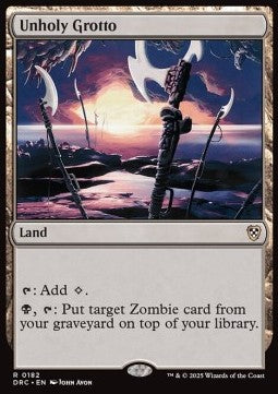 Unholy Grotto - Commander: Aetherdrift (Rare) [DRC-182]