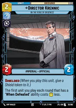Director Krennic, On the Verge of Greatness - Jump to Lightspeed (Uncommon) [JTL-032]