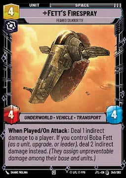 Fett's Firespray, Feared Silhouette - Jump to Lightspeed (Special) [JTL-240]