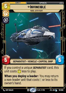 Invincible, Naval Adversary - Jump to Lightspeed (Legendary) [JTL-191]