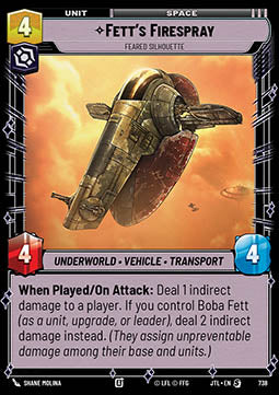 Fett's Firespray, Feared Silhouette (V.2) - Jump to Lightspeed (Special) [JTL-738]