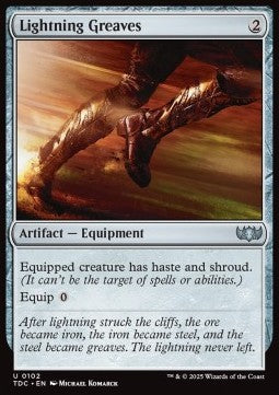 Lightning Greaves - Commander: Tarkir: Dragonstorm (Uncommon) [TDC-102]