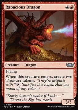 Rapacious Dragon - Commander: Tarkir: Dragonstorm (Uncommon) [TDC-229]