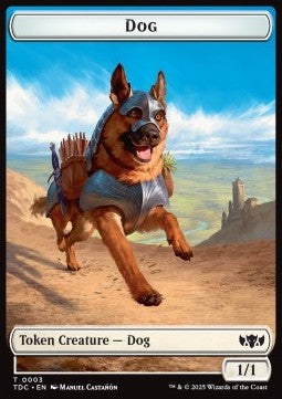 Dog Token (W 1/1) // Goblin Token (R 1/1) - Tarkir: Dragonstorm: Tokens (Token) [TTDM-CT 3/12]