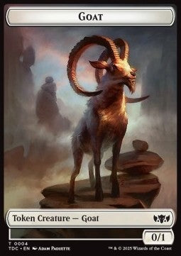 Goat Token (W 1/1) // Timeless Witness Token - Tarkir: Dragonstorm: Tokens (Token) [TTDM-CT 4/11]