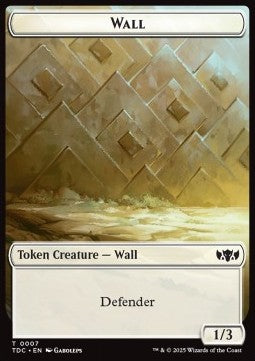 Wall Token (W 1/3) // Insect Token (G 1/1 Flying, Deathtouch) - Tarkir: Dragonstorm: Tokens (Token) [TTDM-CT 7/23]