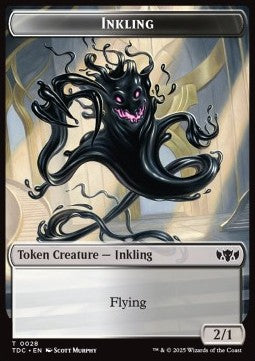 Inkling Token (WB 2/1) // Insect Token (G 1/1 Flying, Deathtouch) - Tarkir: Dragonstorm: Tokens (Token) [TTDM-CT 28/23]
