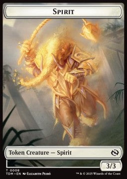 Spirit Token (W 3/3) // Spirit Token (W */*) - Tarkir: Dragonstorm: Tokens (Token) [TTDM-T 8/9]