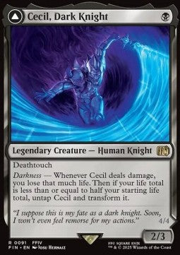 Cecil, Dark Knight // Cecil, Redeemed Paladin - Magic: The Gathering - FINAL FANTASY (Rare) [FIN-91]