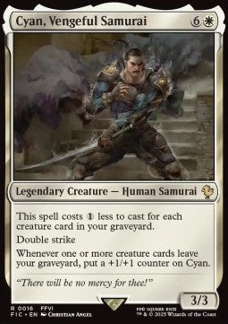 Cyan, Vengeful Samurai - Commander: Magic: The Gathering - FINAL FANTASY (Rare) [FIC-16]