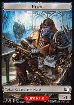 Hero Token (W 1/1) // Bird Token (U 1/1 Flying, vigilance) (V.3) - FINAL FANTASY: Tokens (Token) [TFIN-CT 28/4]