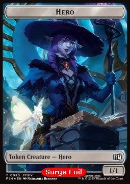 Hero Token (W 1/1) // Wizard Token (B 0/1) (V.3) - FINAL FANTASY: Tokens (Token) [TFIN-T 30/35]