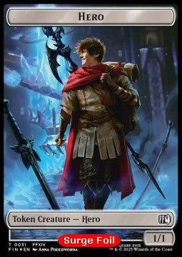 Hero Token (W 1/1) // Wizard Token (B 0/1) (V.4) - FINAL FANTASY: Tokens (Token) [TFIN-T 31/35]