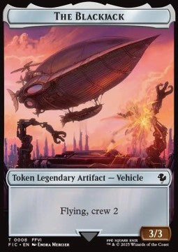 The Blackjack Token (A 3/3) // The Monarch (V.1) - Magic: The Gathering - FINAL FANTASY: Tokens (Token) [TFIN-CT 8/11]