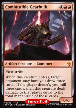 Combustible Gearhulk - Commander: FINAL FANTASY: Collector's Edition (Mythic) [CFIC-292]