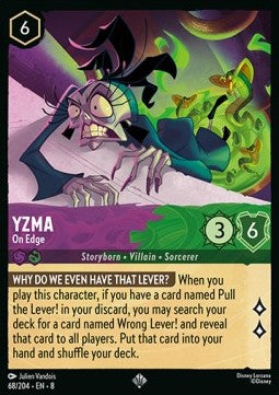 Yzma - On Edge - Reign of Jafar (Super Rare) [8JAF-68]
