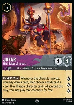 Jafar - High Sultan of Lorcana - Reign of Jafar (Super Rare) [8JAF-74]