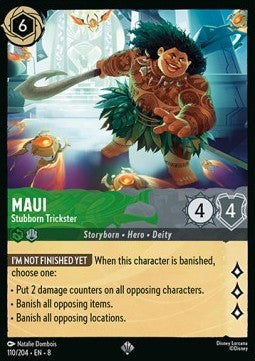 Maui - Stubborn Trickster - Reign of Jafar (Super Rare) [8JAF-110]
