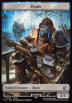 Hero Token (W 1/1) // Treasure Token (V.3) - Magic: The Gathering - FINAL FANTASY: Tokens (Token) [TFIN-T 4/23]