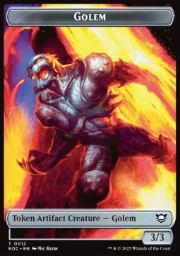 Golem Token (A 3/3) // Golem Token (A 9/9) - Edge of Eternities: Tokens (Token) [TEOE-CT 12/14]