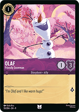 Olaf - Friendly Snowman - Fabled (Uncommon) [9FAB-55]